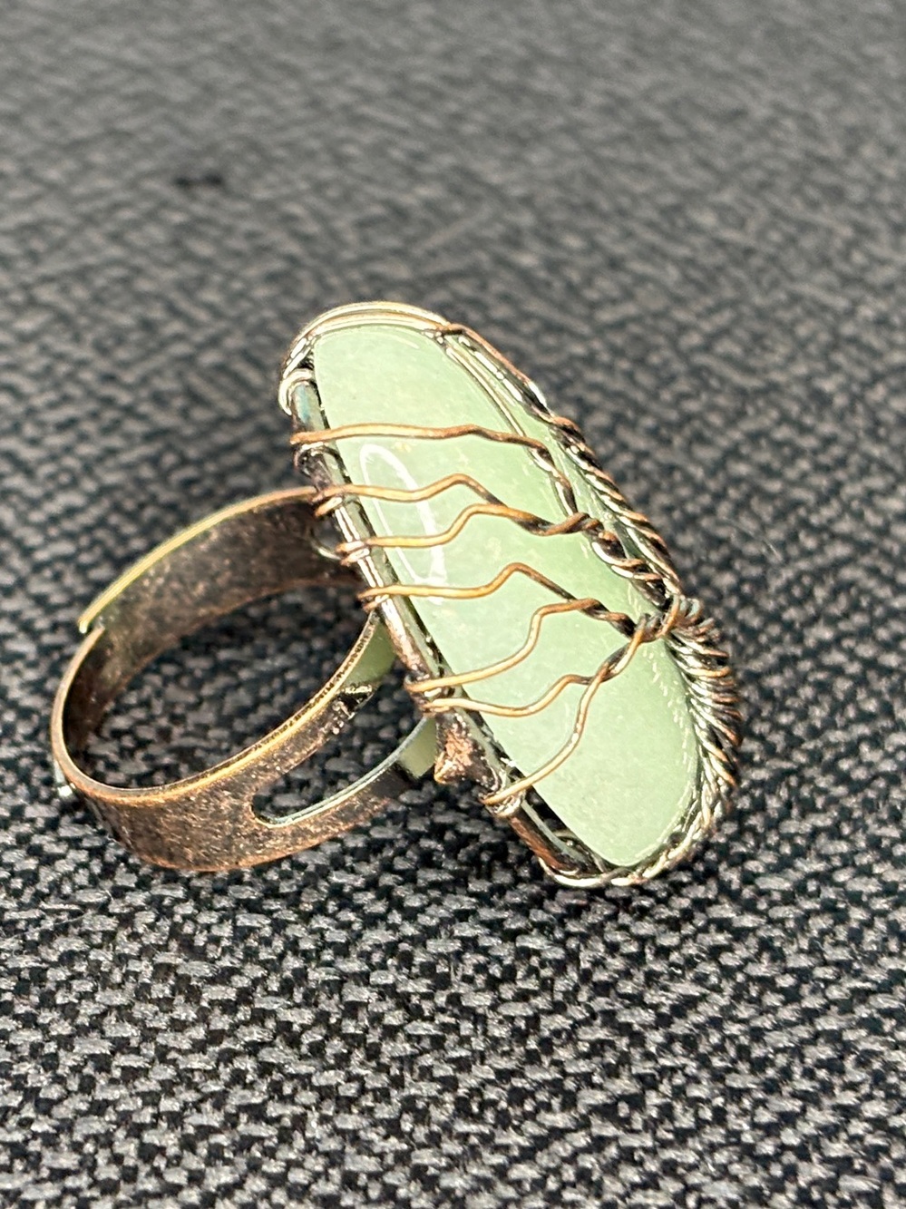 Handcrafted Green Tree of Life Ring - Picture 4 of 9